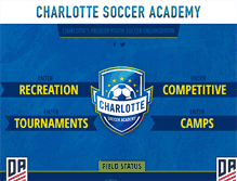 Tablet Screenshot of charlottesocceracademy.com